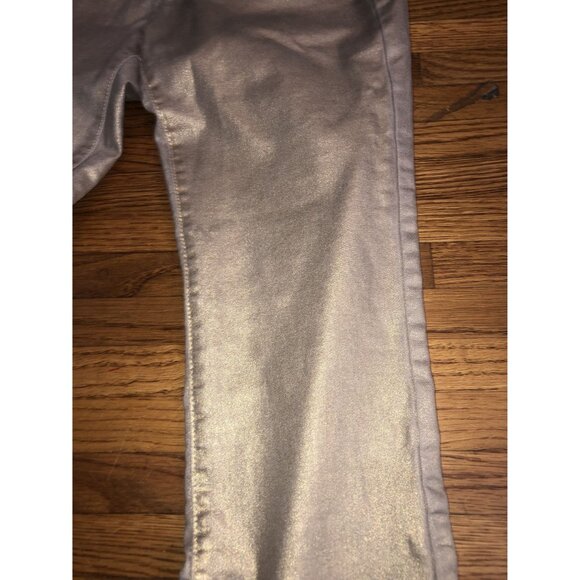 Jennifer Lopez Metallic Gold Glitter Reflective Straight-Leg Pants Size 8 - Picture 7 of 16